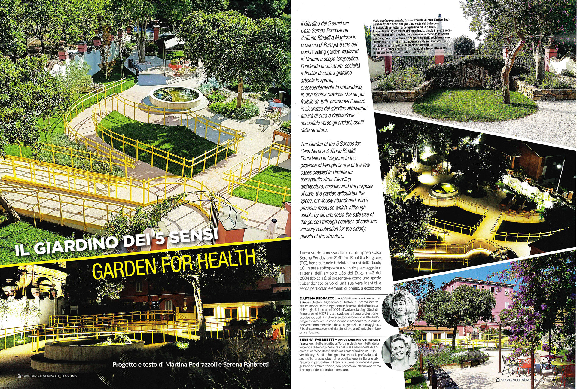 giardino dei 5 sensi su giardino italiano